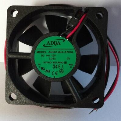 Original ADDA AD0612UX-A70GL Cooling Fan 12V 0.35A 4.2W 2wires AD0612UX-A70GL Fans